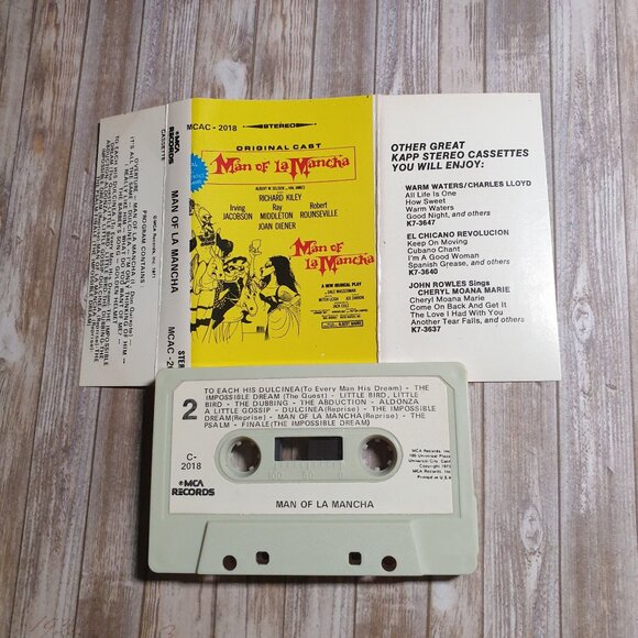 Original Cast Recording Man Of La Mancha Cassette Tape 1971 MCA Records Musical - Picture 4 of 4